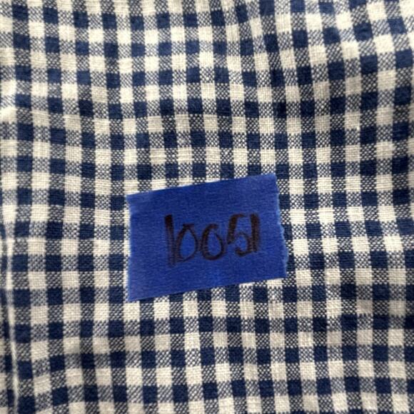 Uniqlo Shirt Adult Medium Check Button Up Linen Long Sleeve Casual Men's - Picture 12 of 13